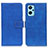 Leather Case Stands Flip Cover Holder K07Z for Realme 9i 4G Blue