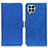 Leather Case Stands Flip Cover Holder K07Z for Samsung Galaxy M33 5G Blue