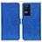 Leather Case Stands Flip Cover Holder K07Z for Xiaomi Poco F4 5G Blue