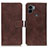 Leather Case Stands Flip Cover Holder K07Z for Xiaomi Redmi A1 Plus Brown