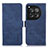 Leather Case Stands Flip Cover Holder K08Z for OnePlus Ace 3 5G Blue