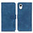 Leather Case Stands Flip Cover Holder K08Z for Samsung Galaxy A23e 5G Blue