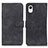 Leather Case Stands Flip Cover Holder K08Z for Samsung Galaxy A23s Black