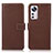 Leather Case Stands Flip Cover Holder K08Z for Xiaomi Mi 12 Lite 5G Brown