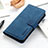 Leather Case Stands Flip Cover Holder K08Z for Xiaomi Mi 12 Lite NE 5G Blue