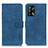 Leather Case Stands Flip Cover Holder K09Z for Oppo A95 4G Blue