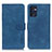 Leather Case Stands Flip Cover Holder K09Z for Oppo Reno7 5G Blue