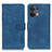 Leather Case Stands Flip Cover Holder K09Z for Oppo Reno9 5G Blue