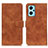 Leather Case Stands Flip Cover Holder K09Z for Realme 9i 4G Brown