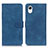 Leather Case Stands Flip Cover Holder K09Z for Samsung Galaxy A23s Blue