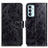 Leather Case Stands Flip Cover Holder KZ04 for Samsung Galaxy F23 5G Black