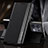 Leather Case Stands Flip Cover Holder L01 for Oppo Reno8 Pro 5G Black