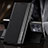 Leather Case Stands Flip Cover Holder L01 for Oppo Reno9 5G Black