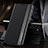 Leather Case Stands Flip Cover Holder L01 for Samsung Galaxy S21 Ultra 5G Black