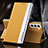 Leather Case Stands Flip Cover Holder L01 for Samsung Galaxy S22 Plus 5G Yellow