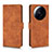 Leather Case Stands Flip Cover Holder L01 for Xiaomi Mi 12 Ultra 5G Brown