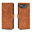 Leather Case Stands Flip Cover Holder L01Z for Asus ROG Phone 6 Pro Brown