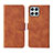 Leather Case Stands Flip Cover Holder L01Z for Huawei Honor X8 4G Brown