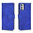 Leather Case Stands Flip Cover Holder L01Z for Motorola Moto E32 Blue
