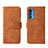 Leather Case Stands Flip Cover Holder L01Z for Motorola Moto Edge 20 Pro 5G Brown