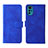 Leather Case Stands Flip Cover Holder L01Z for Motorola Moto G22 Blue