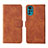 Leather Case Stands Flip Cover Holder L01Z for Motorola Moto G22 Brown