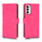 Leather Case Stands Flip Cover Holder L01Z for Motorola Moto G52j 5G Hot Pink