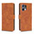 Leather Case Stands Flip Cover Holder L01Z for Oppo Reno9 Pro 5G Brown