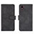 Leather Case Stands Flip Cover Holder L01Z for Samsung Galaxy A01 Core Black