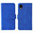 Leather Case Stands Flip Cover Holder L01Z for Samsung Galaxy A22 5G SC-56B Blue