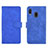 Leather Case Stands Flip Cover Holder L01Z for Samsung Galaxy A30 Blue