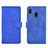 Leather Case Stands Flip Cover Holder L01Z for Samsung Galaxy M10S Blue