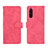Leather Case Stands Flip Cover Holder L01Z for Sony Xperia 5 II Hot Pink