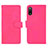 Leather Case Stands Flip Cover Holder L01Z for Sony Xperia Ace II Hot Pink