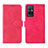 Leather Case Stands Flip Cover Holder L01Z for Vivo T1 5G India Hot Pink