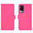 Leather Case Stands Flip Cover Holder L01Z for Vivo X60 Pro 5G Hot Pink