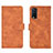 Leather Case Stands Flip Cover Holder L01Z for Vivo Y20 Brown