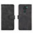 Leather Case Stands Flip Cover Holder L01Z for Xiaomi Redmi Note 9 Black