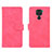 Leather Case Stands Flip Cover Holder L01Z for Xiaomi Redmi Note 9 Hot Pink