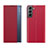 Leather Case Stands Flip Cover Holder L02 for Samsung Galaxy S21 5G Red