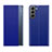 Leather Case Stands Flip Cover Holder L02 for Samsung Galaxy S21 Plus 5G Blue