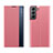 Leather Case Stands Flip Cover Holder L02 for Samsung Galaxy S21 Plus 5G Pink