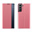 Leather Case Stands Flip Cover Holder L02 for Samsung Galaxy S22 5G Pink