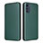 Leather Case Stands Flip Cover Holder L02Z for Motorola Moto E32s Green