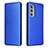 Leather Case Stands Flip Cover Holder L02Z for Motorola Moto Edge 20 5G Blue