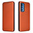 Leather Case Stands Flip Cover Holder L02Z for Motorola Moto Edge 20 Pro 5G Brown