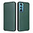 Leather Case Stands Flip Cover Holder L02Z for Motorola Moto Edge 30 5G Green