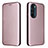 Leather Case Stands Flip Cover Holder L02Z for Motorola Moto Edge 30 Pro 5G Rose Gold