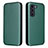 Leather Case Stands Flip Cover Holder L02Z for Motorola Moto G200 5G Green