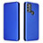 Leather Case Stands Flip Cover Holder L02Z for Motorola Moto G50 Blue